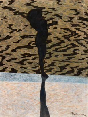 Léon Spilliaert - Bather in Front of the Sea, Shadow (1910)