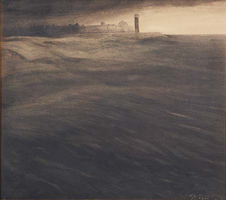Léon Spilliaert - Twilight, the Old Lighthouse, Ostend (1901)