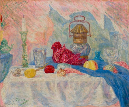James Ensor - Still Life with Lantern and Vegetables (1907)
